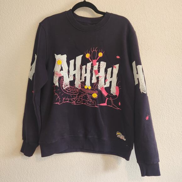 Nickelodeon Aaahhh!!! Real Monsters Men's Size Medium Black Crew‎ New NWT 90's - Picture 2 of 10